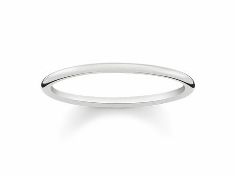 Silberner Ring von Thomas Sabo in Größe 54, Modell TR2123-001-12-54, simple und elegante Form, ideal für jeden Anlass.