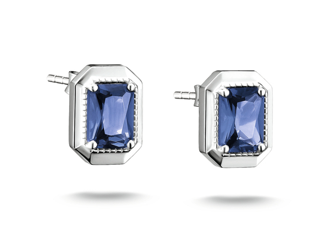 Thomas Sabo ELYNDRA H2353-699-1 - Ohrstecker - Sterling Silber recy. & Nano-Kristall - blau