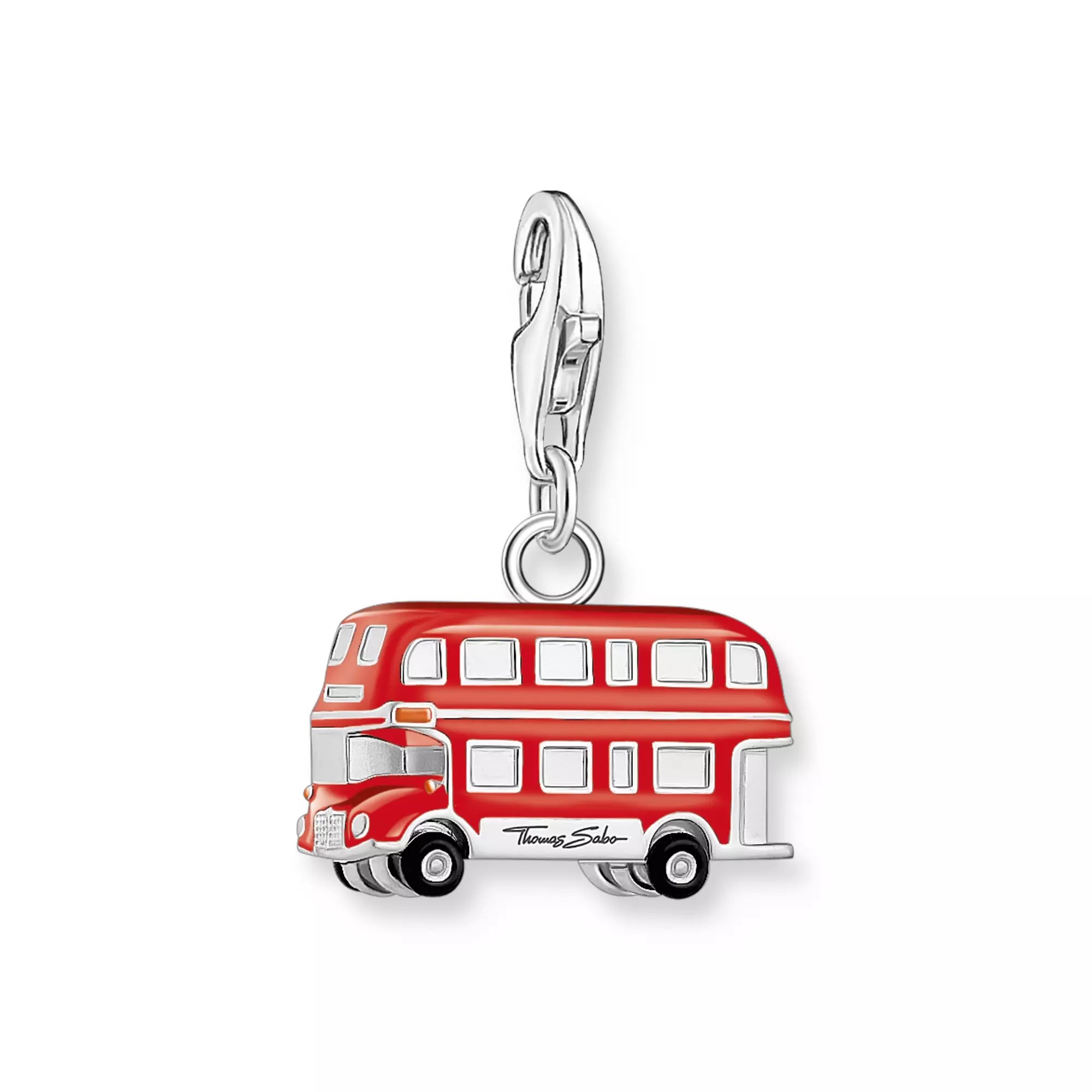 Thomas Sabo Charm-Anhänger - LONDON Bus - Silber & Emaille - Rot