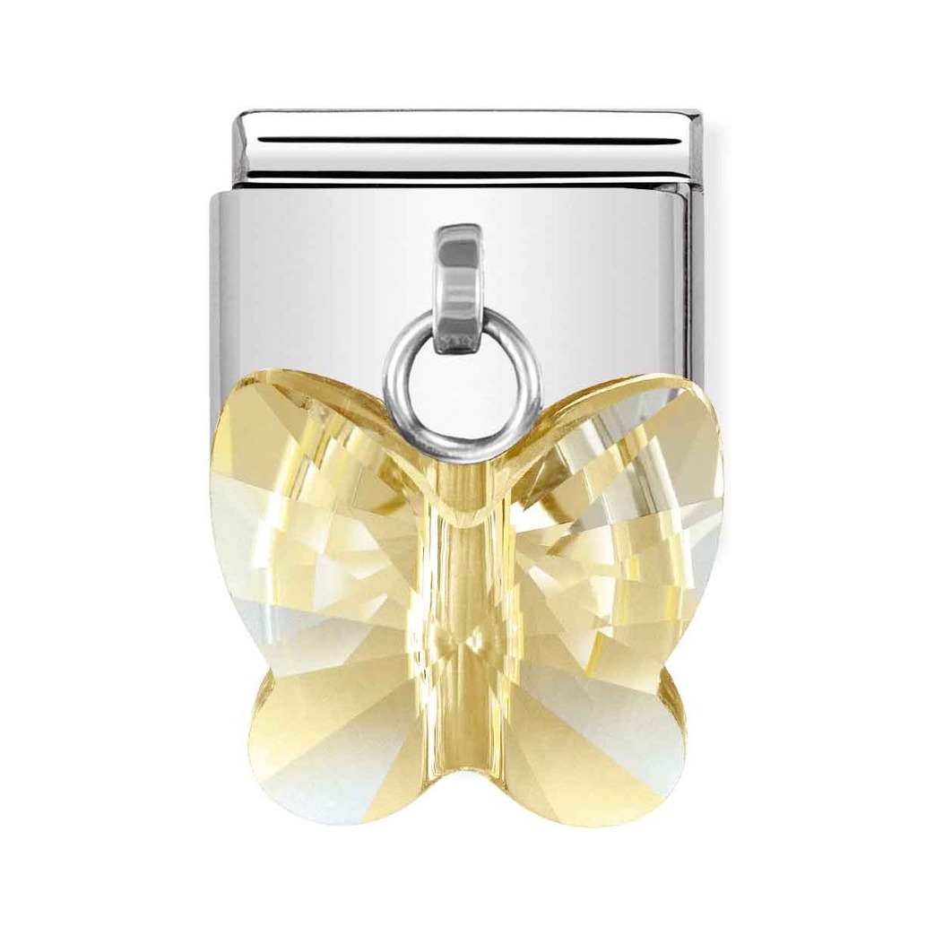 Nomination Composable Classic Charm Schmetterling goldfarben - Edelstahl, Sterling Silber, Zirkonia