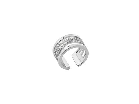 Les Georgettes Ring in Silber mit einem breiten Band und funkelnden Details, Größe 56-58, Modell 7030522, 12 mm, elegant und stilvoll für jeden Anlass.