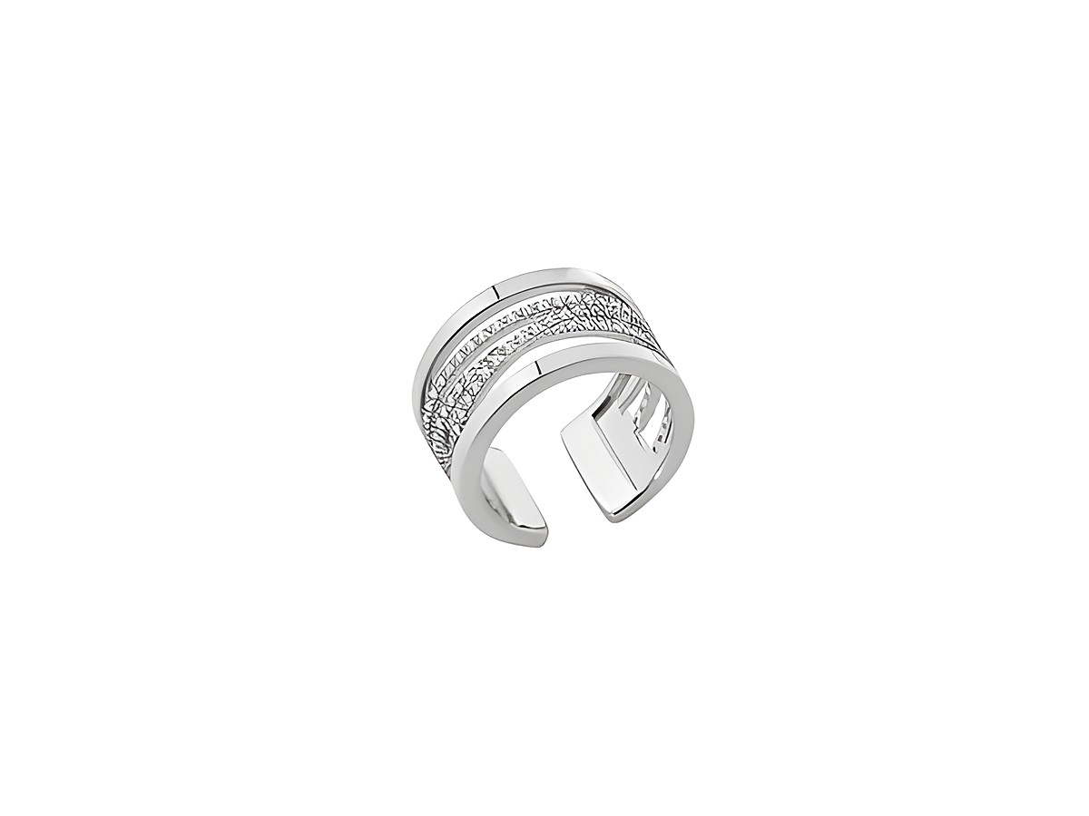 Les Georgettes Ring in Silber mit einem breiten Band und funkelnden Details, Größe 56-58, Modell 7030522, 12 mm, elegant und stilvoll für jeden Anlass.