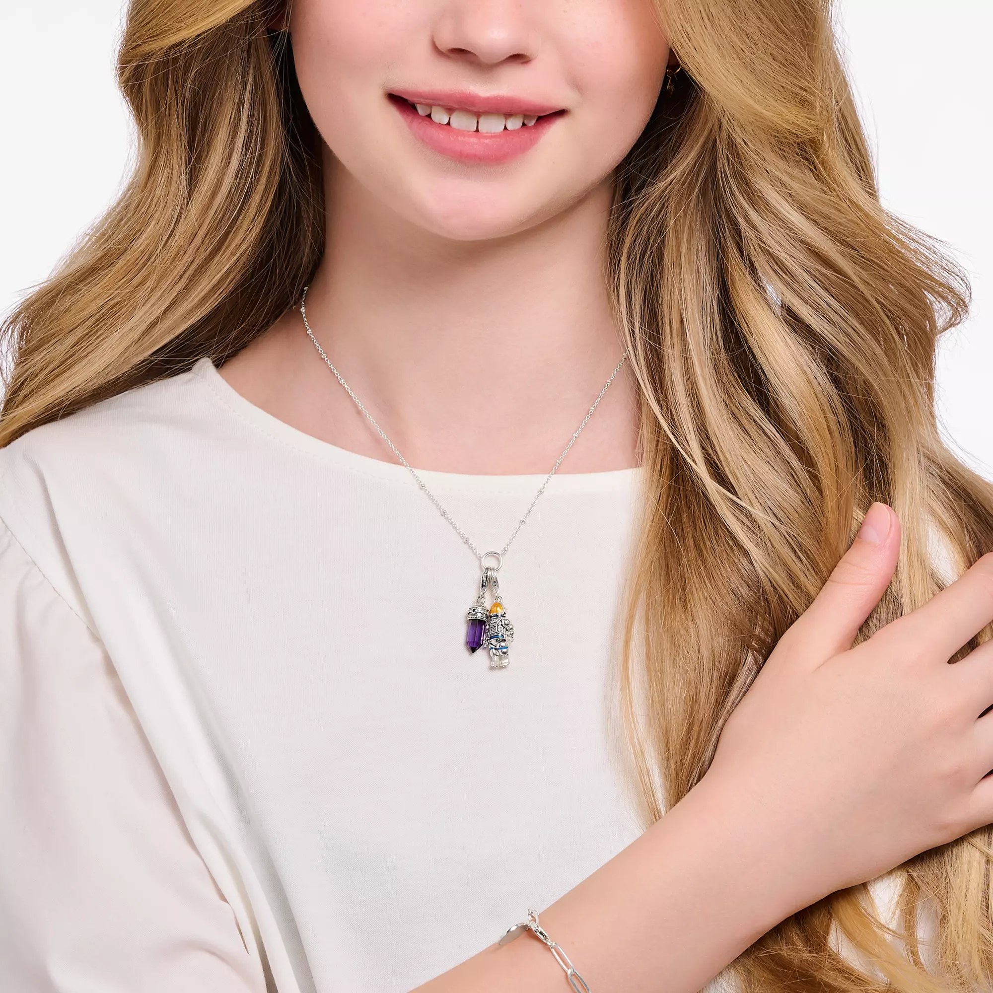 Thomas Sabo Charm-Anhänger - Astronauten - Silber gesch. & Emaille & Zirkonia - mehrfarbig – Ansicht 4