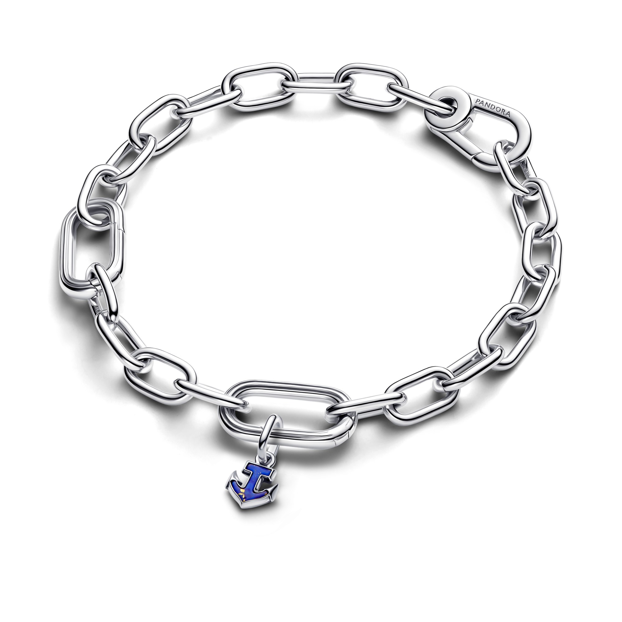 Pandora ME - Anker Mini-Dangle-charm - Silber - synth. Lapislazuli - Blau – Ansicht 2