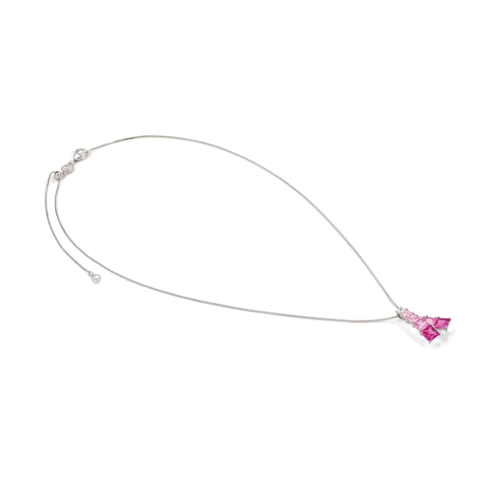 Nomination DAYTONIGHT Halskette aus Sterling Silber - Zirkonia Anhänger - Rosa - verstellbar bis 50 cm – Ansicht 4
