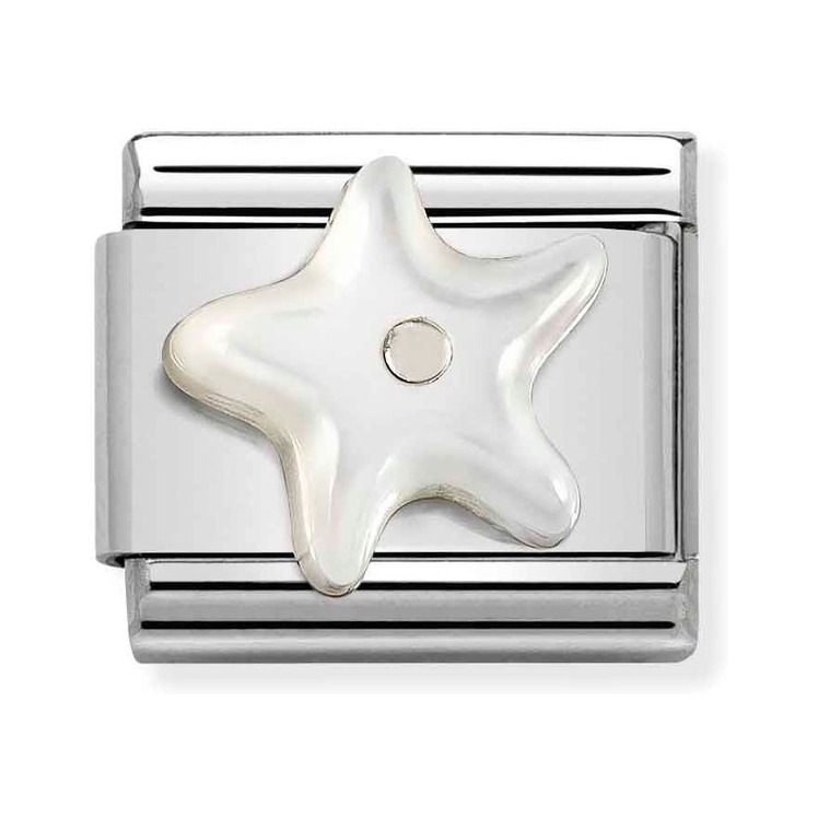 Nomination Composable Classic Charm Seestern Perlmutt - Edelstahl, Sterling Silber