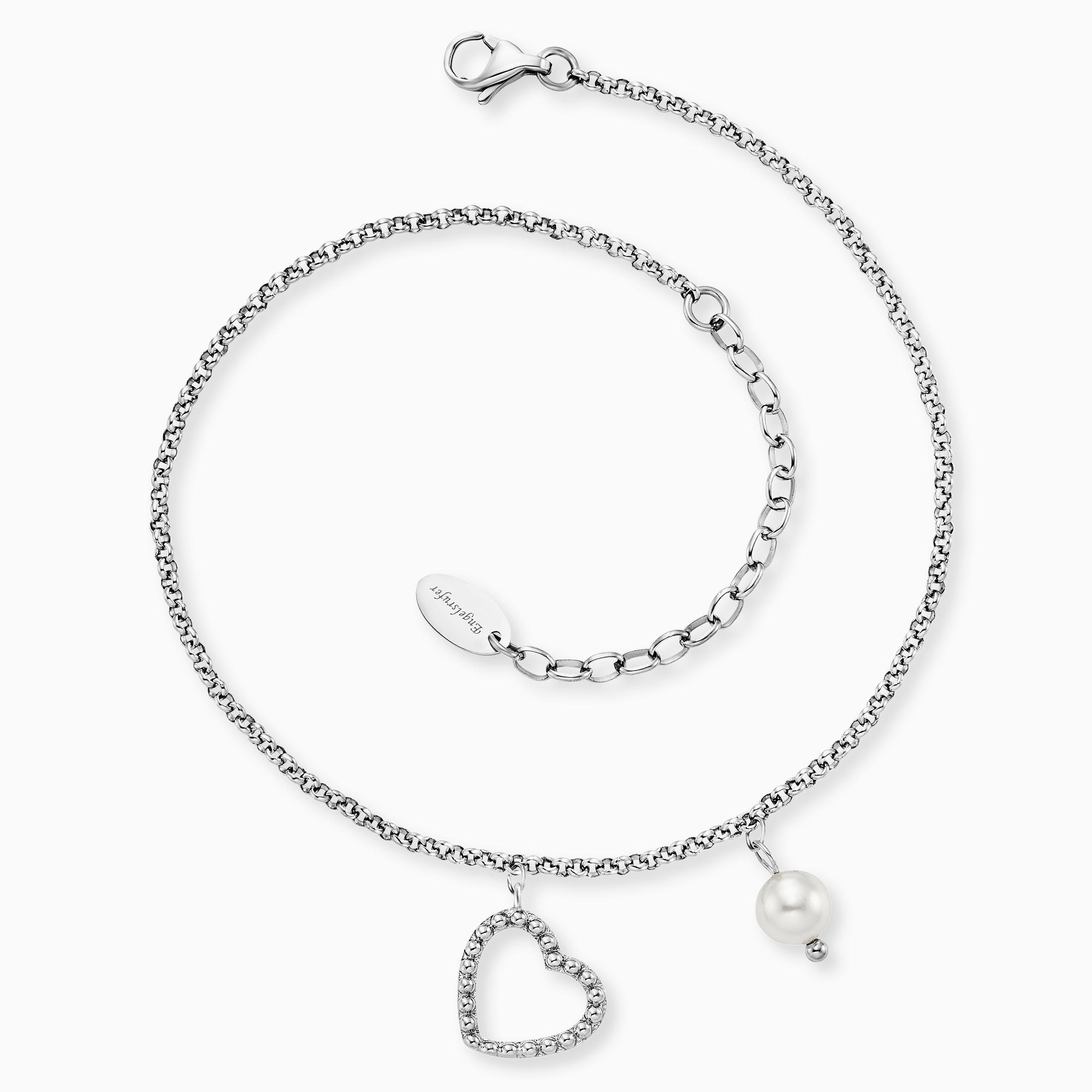 Engelsrufer Fußkette Herz Edelstahl mit Perle - 22 + 5 cm – Ansicht 3