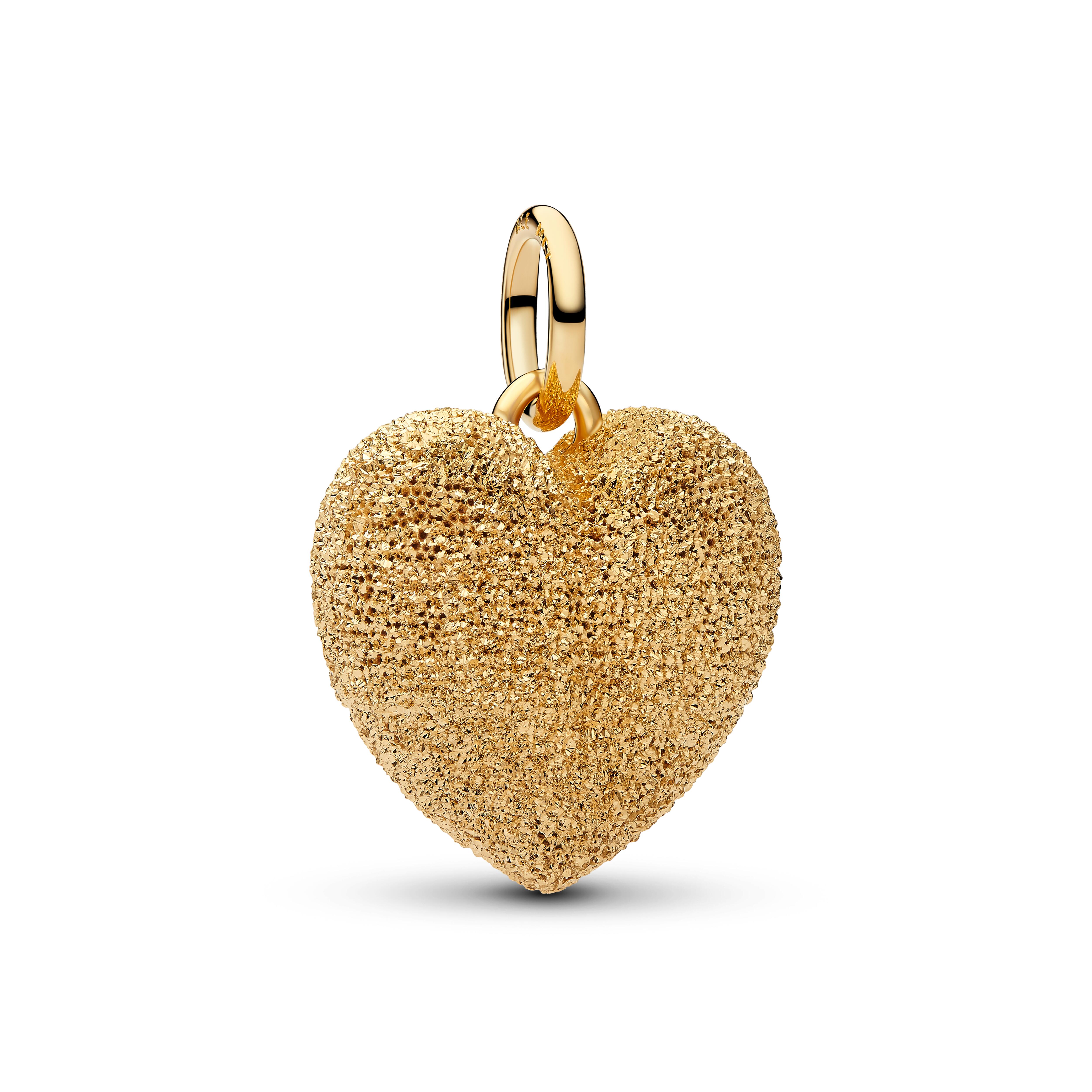 Pandora Moments - Hänge-Charm Herz gewölbt - Gelbgold Vergoldung - 765073C00