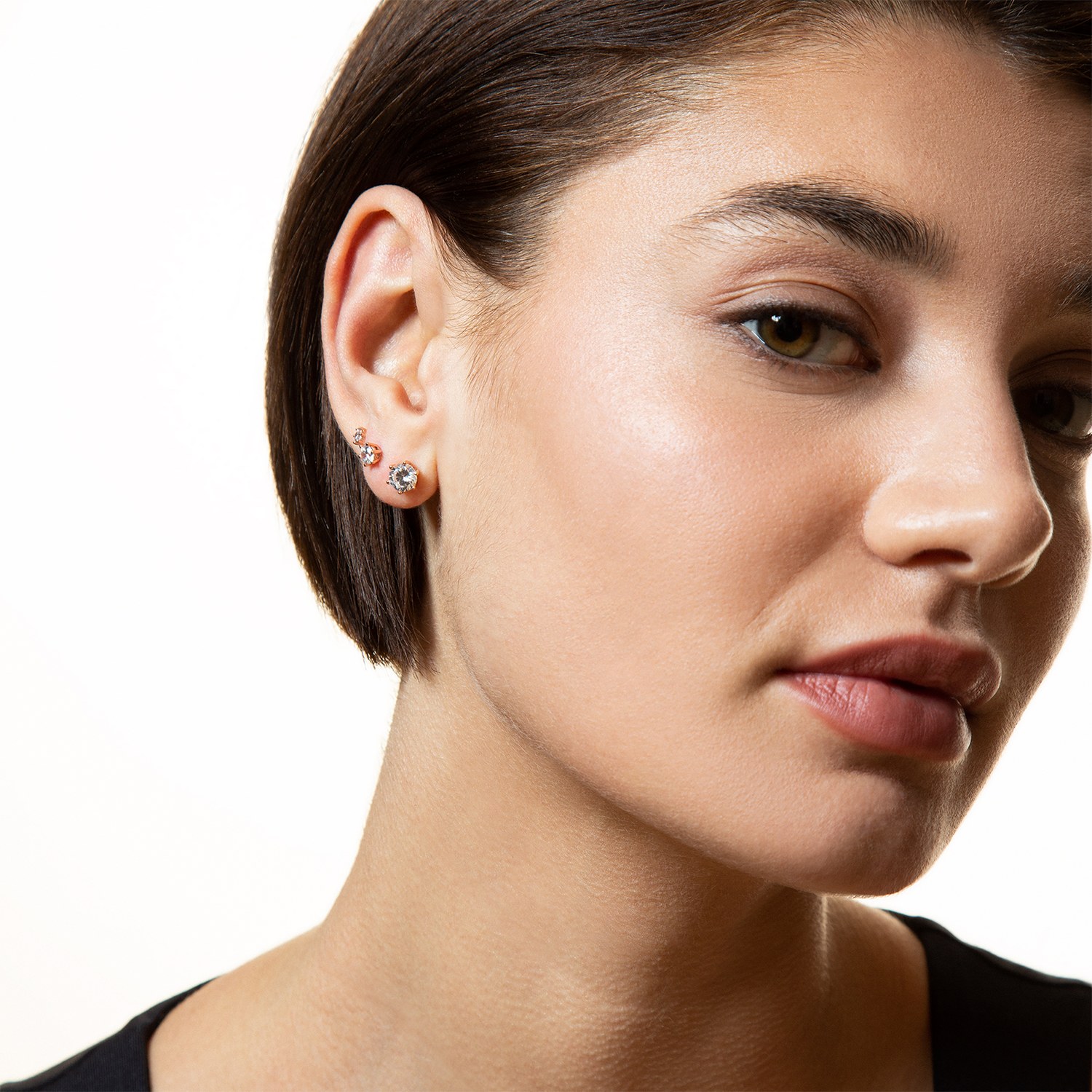 XENOX Sterling Silber Ohrringe XS7262R - KRAPPE ROSÈ - Roségold vergoldet - Krappe – Ansicht 3