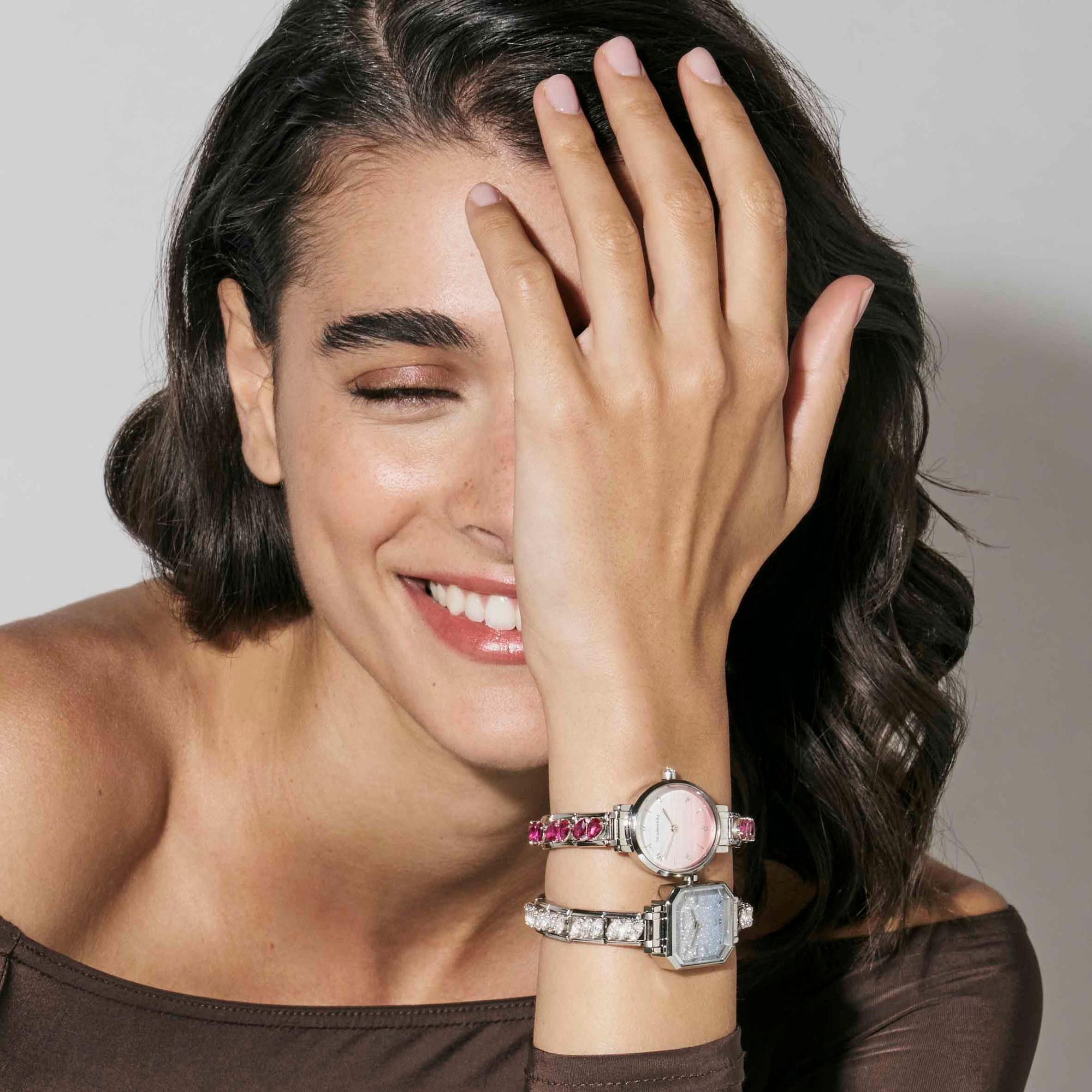 Nomination TIME Edelstahl vergoldete Armbanduhr - Silver-Gold - eckig – Ansicht 3