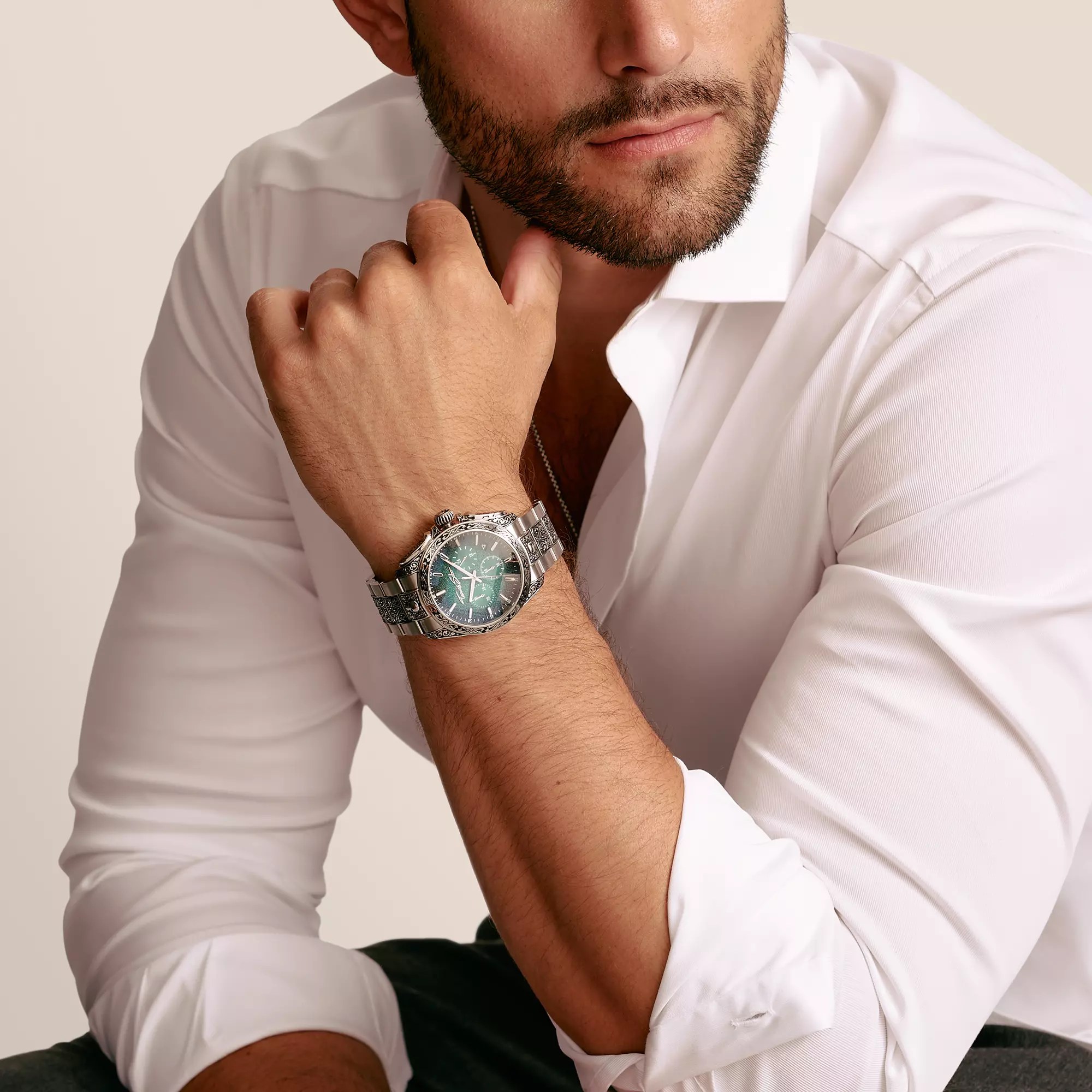 Thomas Sabo Uhr - Rebel at Heart Totenkopf - Ziffernblatt grün – Ansicht 4