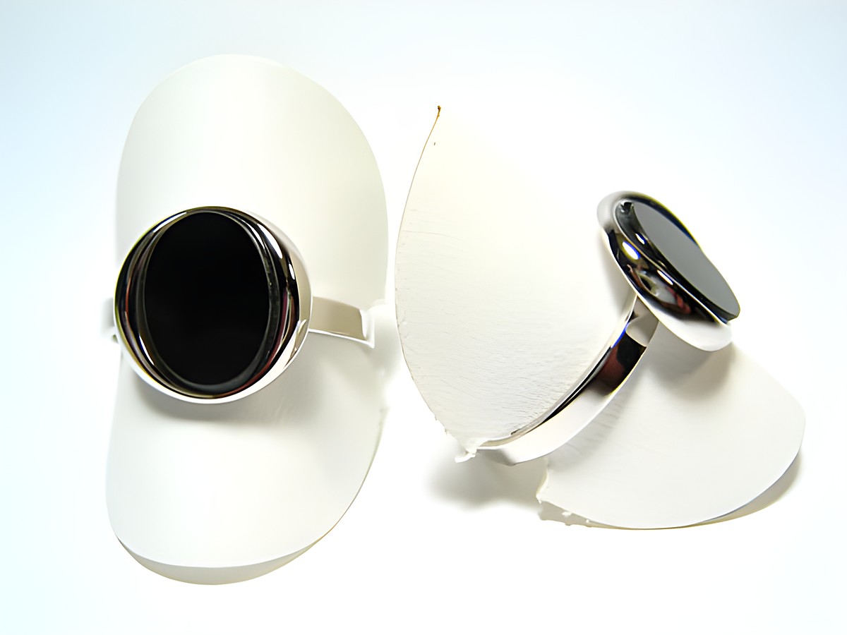 Feiner Designer Silber Ring rhodiniert mit schwarzem Onyx, Hersteller Juwelier Harnisch, in verstellbarer Ausführung, elegant präsentiert auf einem weißen Untergrund.