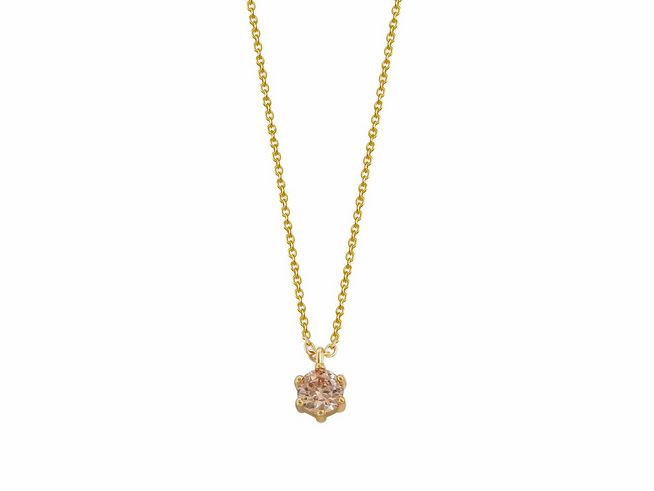 Elegante Xenox Sterling Silber Kette XS6014G in Gelbgold Vergoldung mit einem farbenfrohen Krappenanhänger, ideal für stilvolle Akzente, Länge von 40 bis 45 cm, Hersteller Xenox.
