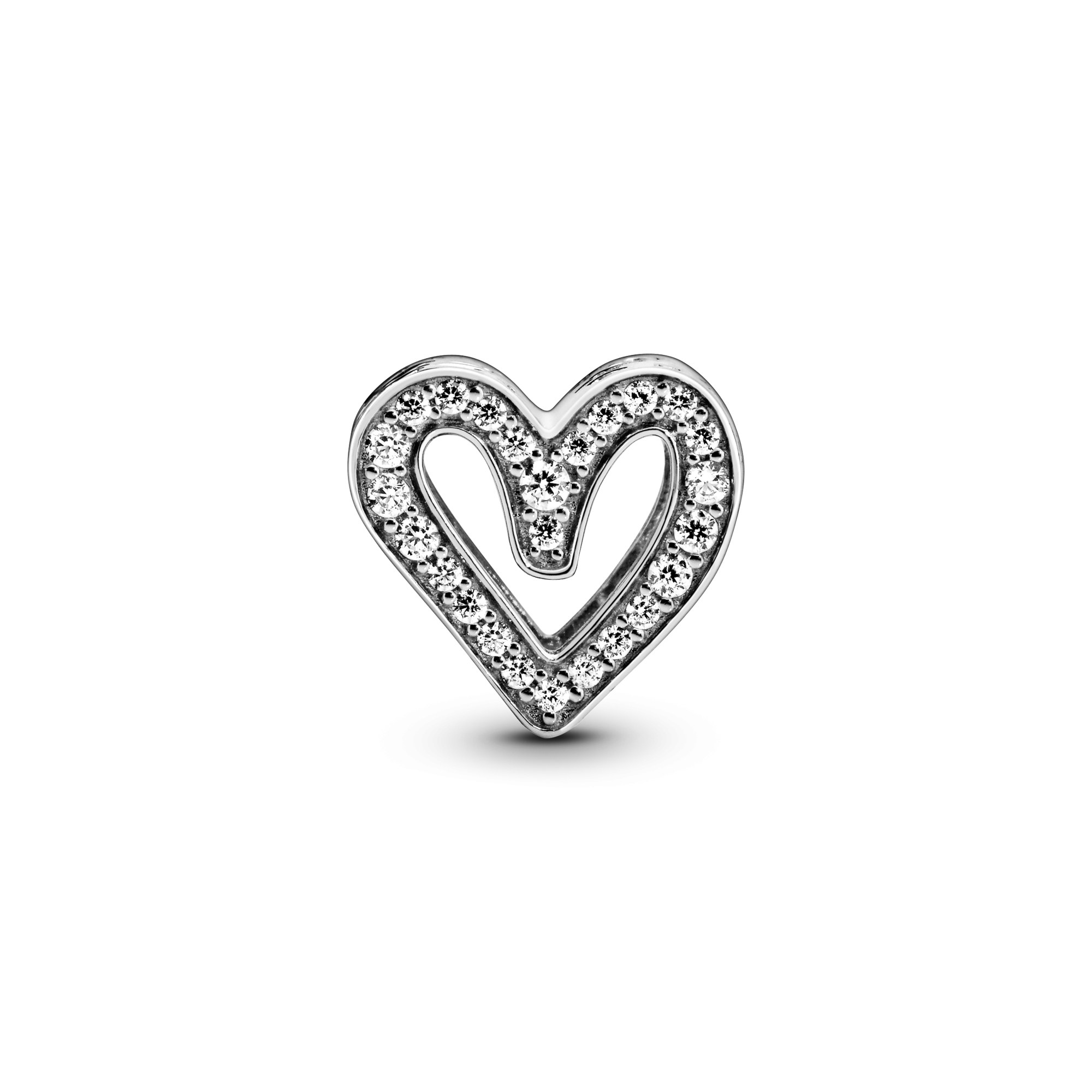 Pandora Silber - Zirkonia - Charm - Heart - Herz - Zirkonia – Ansicht 3