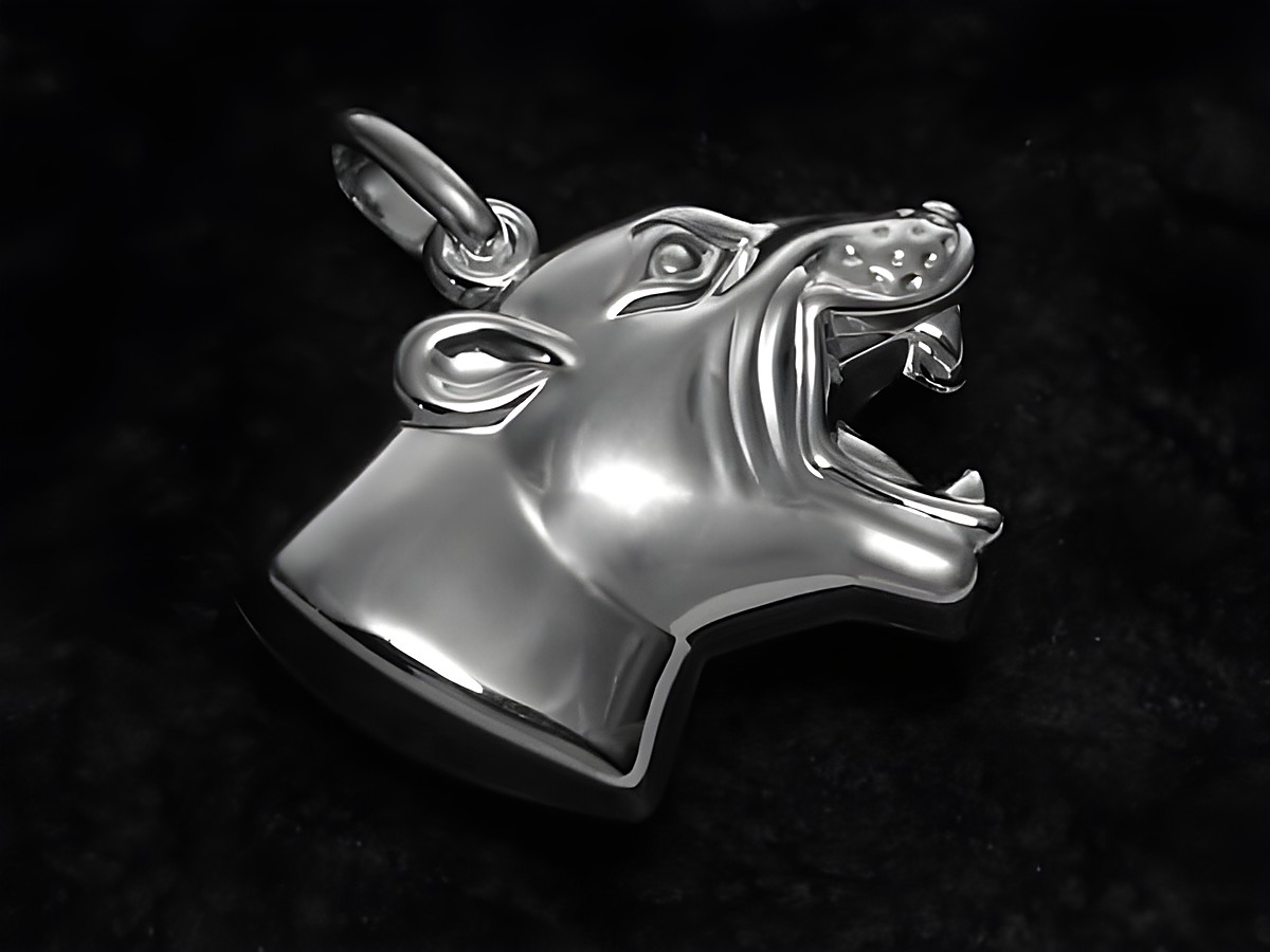 Raubtier Sterling Silber Anhänger mit einem detailliert gestalteten Löwenkopf in glänzender Optik, Hersteller Juwelier Harnisch, 20 mm, symbolisiert Stärke und Eleganz.