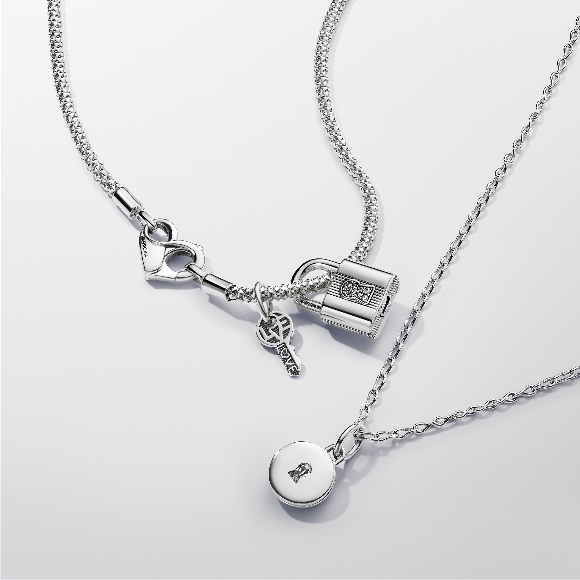 Pandora Kette - Kette - Herz-Karabiner Verschluß - Silber - 45 cm – Ansicht 3