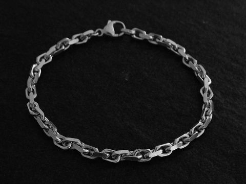 Silberarmband chic 21 cm Anker, Hersteller Juwelier Harnisch, für Männer, elegantes Design mit glänzenden Verbindungselementen und sicherem Verschluss, ideal für jeden Anlass.