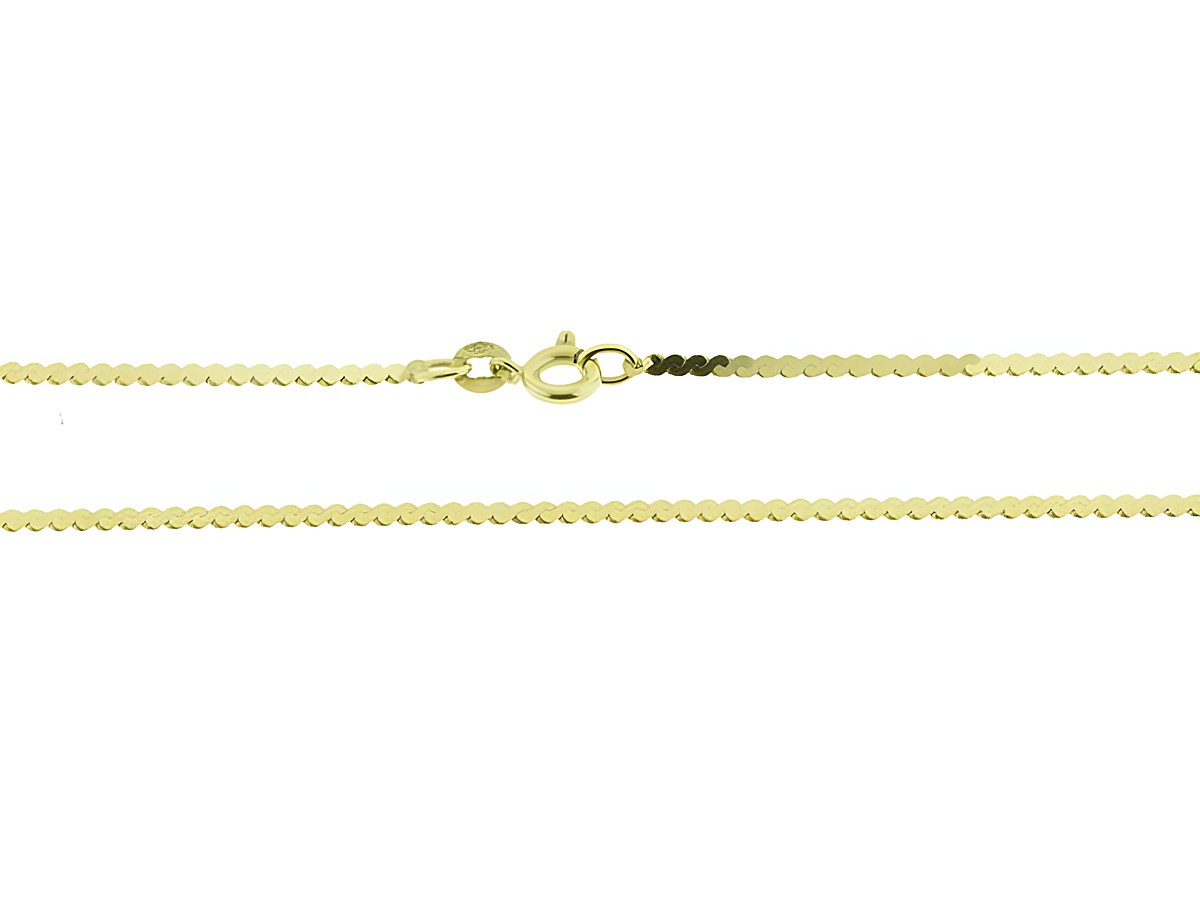Rundpanzerkette aus Gold 585 in 44 cm Länge, hergestellt von Juwelier Harnisch, mit sicherem Karabinerverschluss und glänzender Oberfläche für eleganten Schmuck.