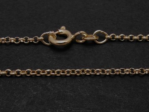 Kette aus Rundankern, Silber vergoldet, Länge 44,5 cm, Hersteller Juwelier Harnisch, Gelbgold auf Silber, hochwertiger Verschluss, edles Design für vielseitige Verwendung.