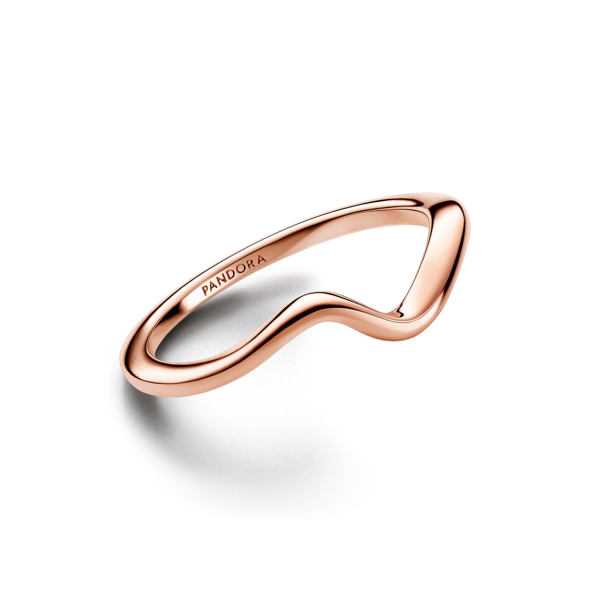 Pandora poliert - Welle Ring - Roségold verg. Ansicht 2 – Ansicht 2