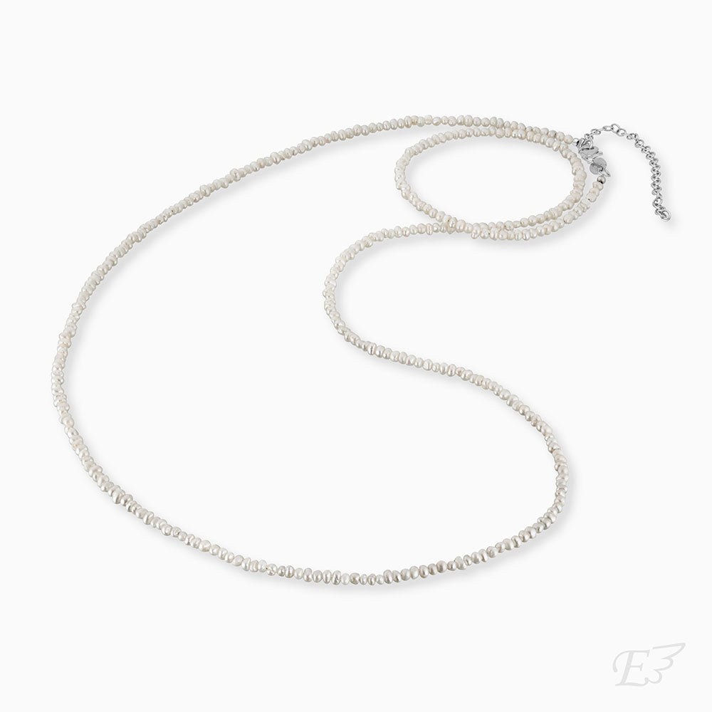 Engelsrufer Zuchtperlenkette - Silber rhodiniert Weiß 60 cm – Ansicht 3