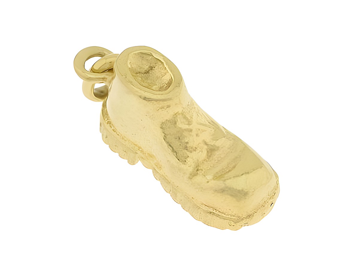 Schuh-Anhänger aus 333 Gold in Form eines Wanderstiefels, ca. 1,9 cm, hergestellt von Juwelier Harnisch, ideal für Schuhliebhaber und als modisches Accessoire.