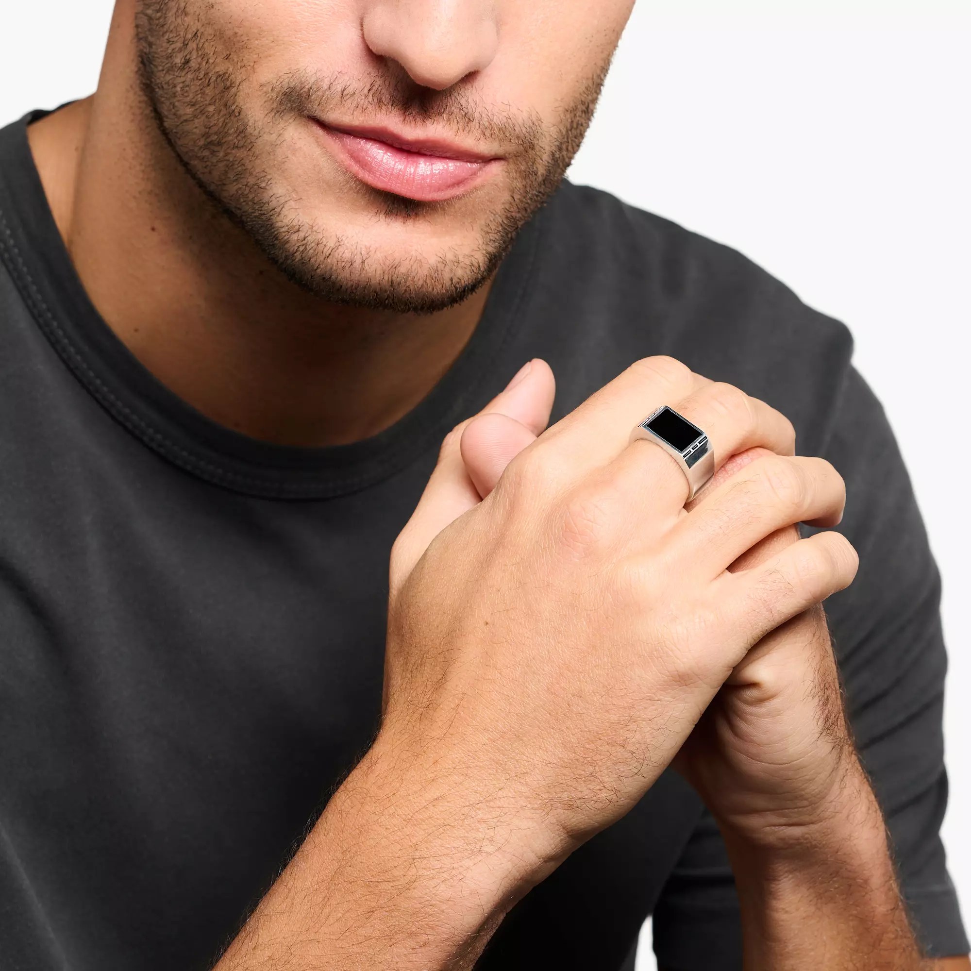 Thomas Sabo Ring Sterling Silber - Onyx - Zirkonia – Ansicht 3