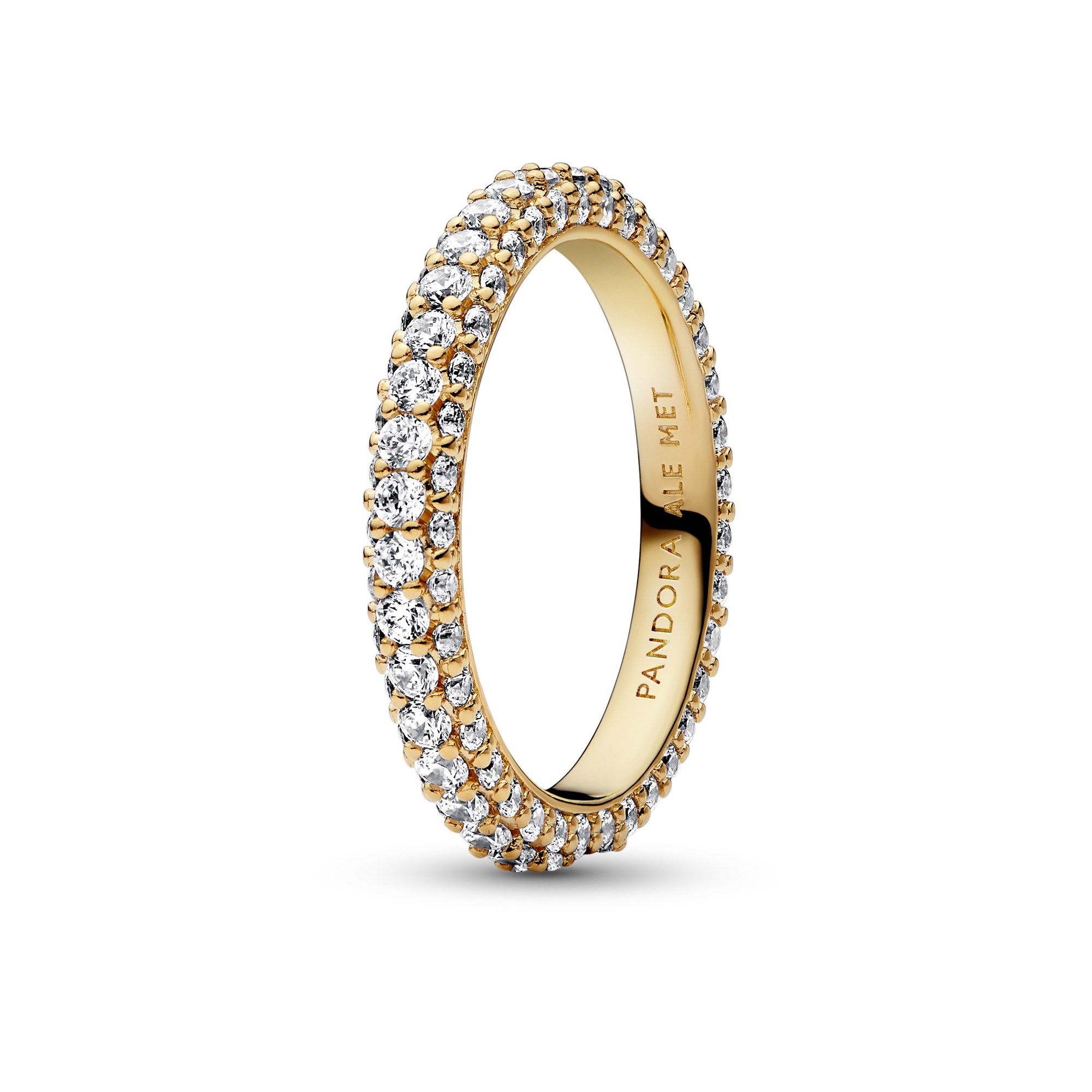 Pandora Einreihiger Pavé Ring - Gelbgold Vergoldung