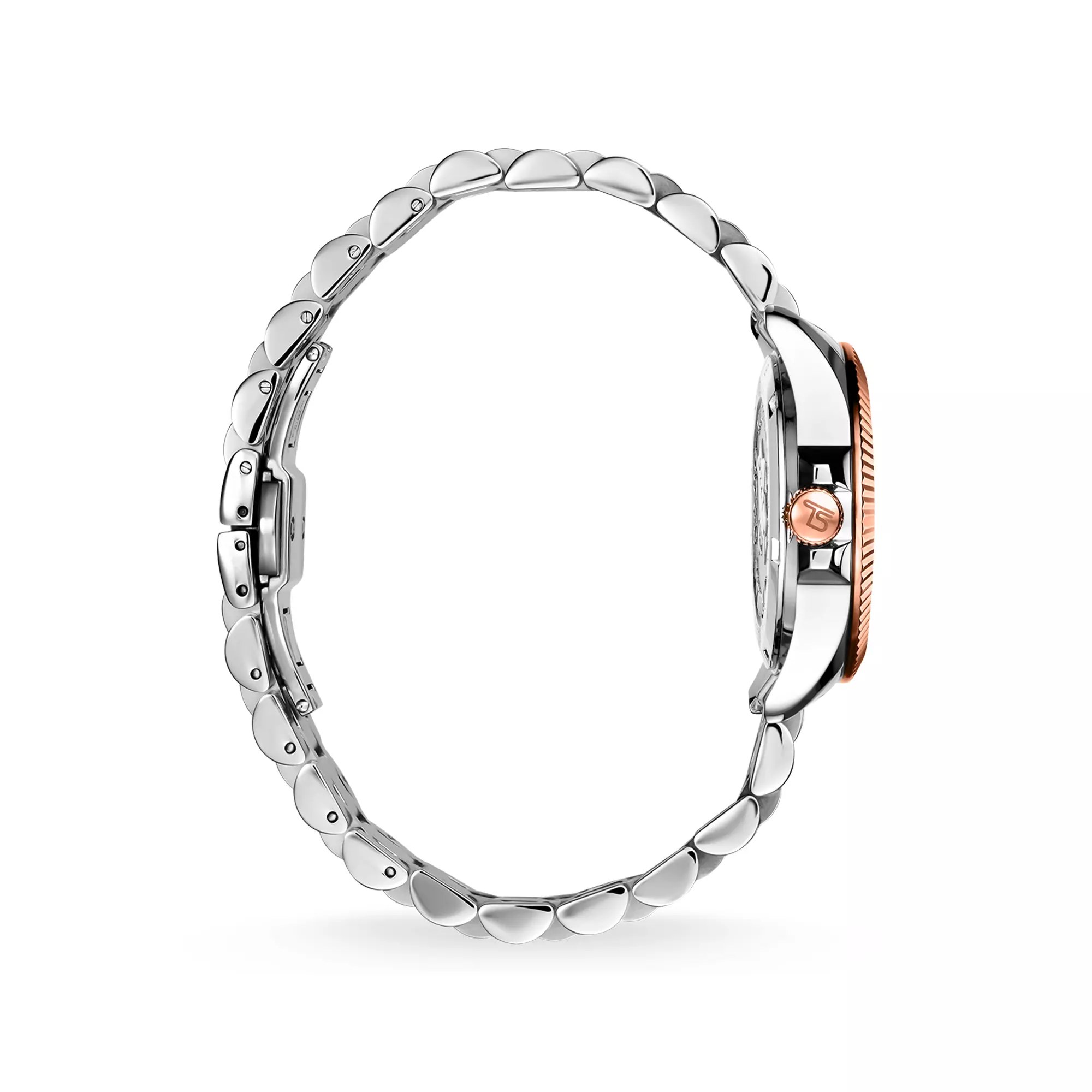 Thomas Sabo Edelstahlgehäuse - Edelstahlarmband m. IP roségoldfarbenen Links - Damenuhr – Ansicht 3