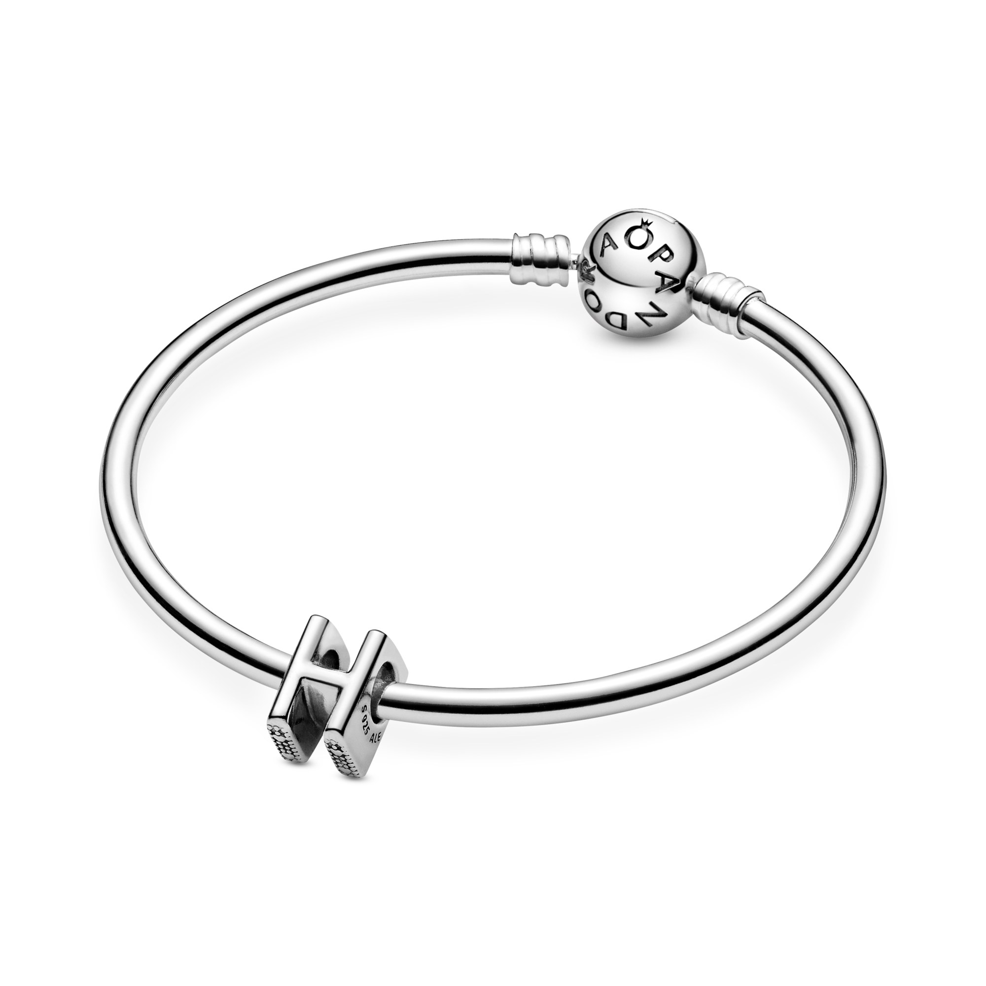 PANDORA Charm - Buchstabe H - Letter H - 925 Sterling Silber – Ansicht 5