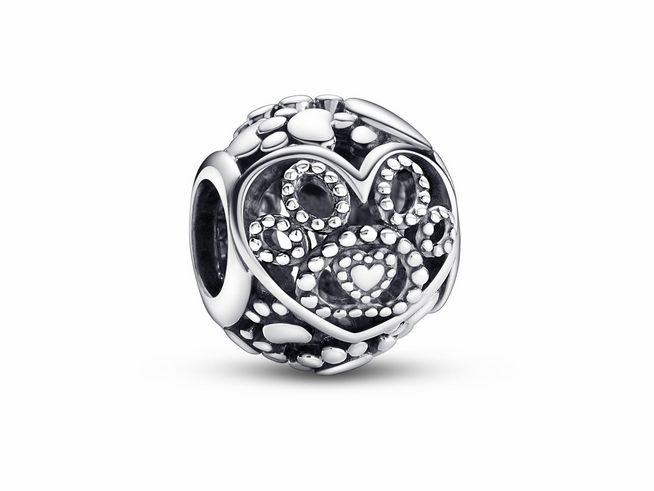 Pandora - Tierbaby Herzen & Pfotenabdrücke Charm - 792248C00 - Sterling Silber