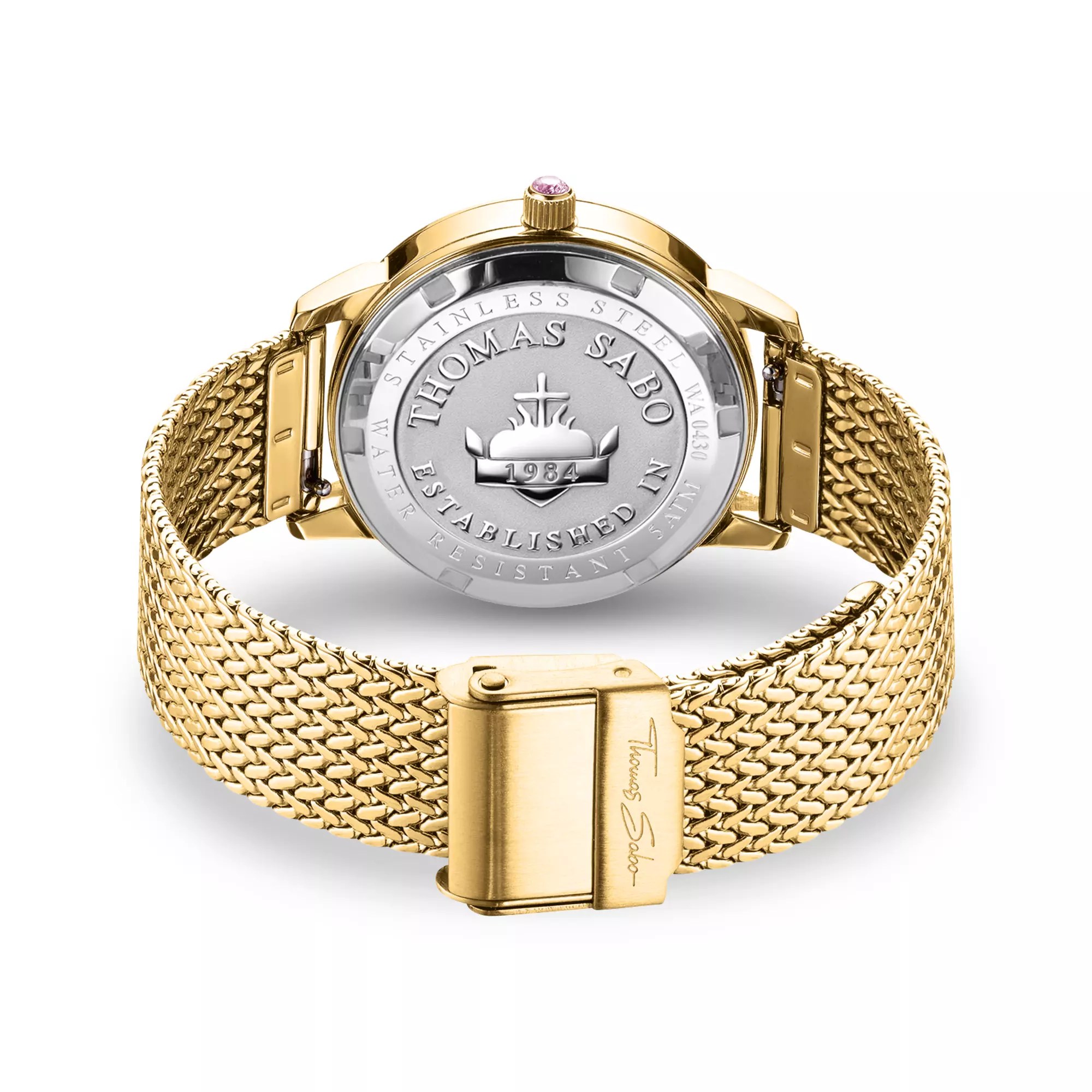 Thomas Sabo Damenuhr mit Schmetterlingen goldfarben – Ansicht 3