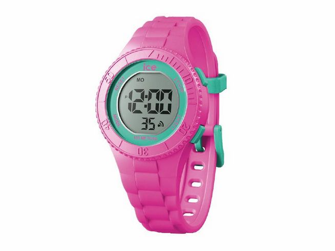 ICE digit in Pink und Türkis, digitale Anzeige, schlichtes und modernes Design, ideal für den täglichen Gebrauch, hergestellt von Ice watch, Modellnummer 021275.