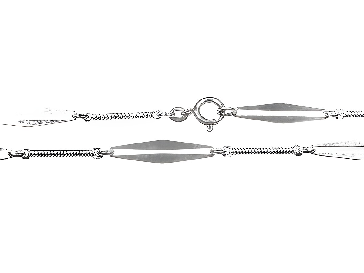 Lange Silberkette mit Elementen im DESIGN 80 cm, Hersteller Juwelier Harnisch, zeigt einen eleganten Mittelteil für Colliers, ideal für stilvolle Akzente.