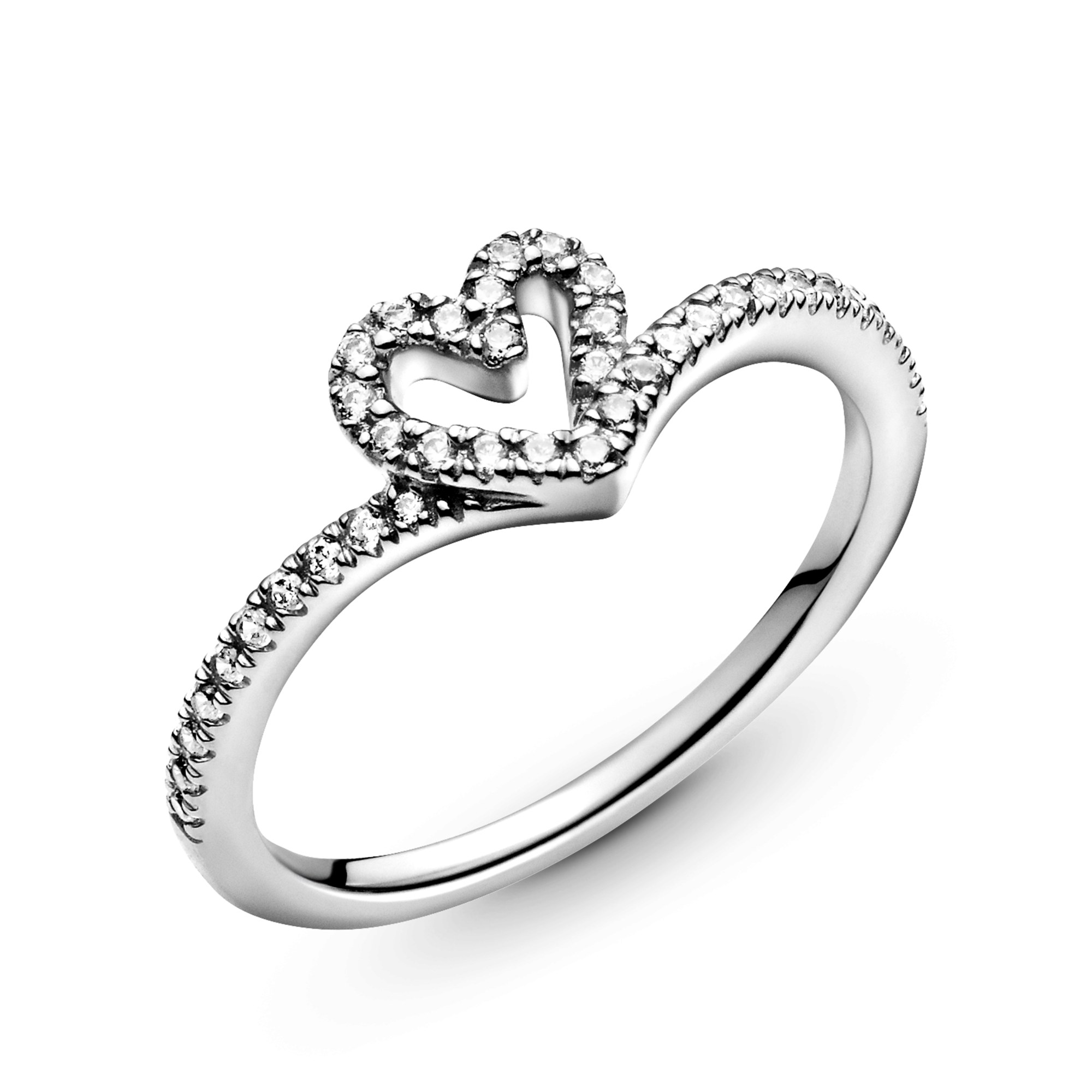 Pandora Ring - Herz Silber Ring mit Zirkonia. – Ansicht 4