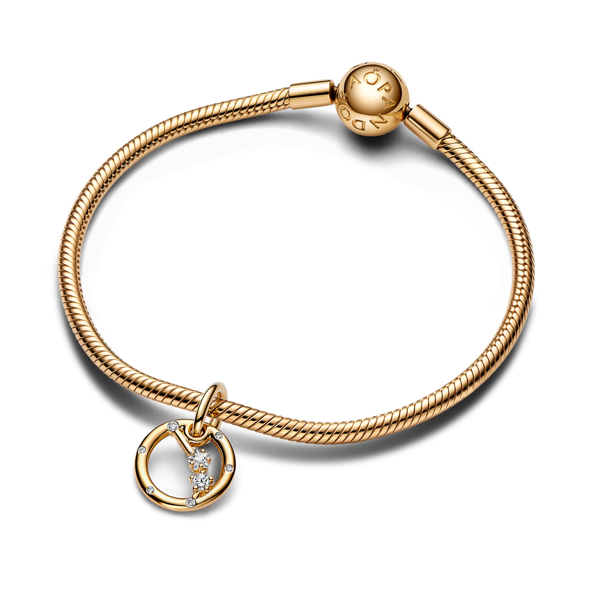 Pandora Sternzeichen Widder Charm-Anhänger - Gelbgold Vergoldung - Zirkonia – Ansicht 2