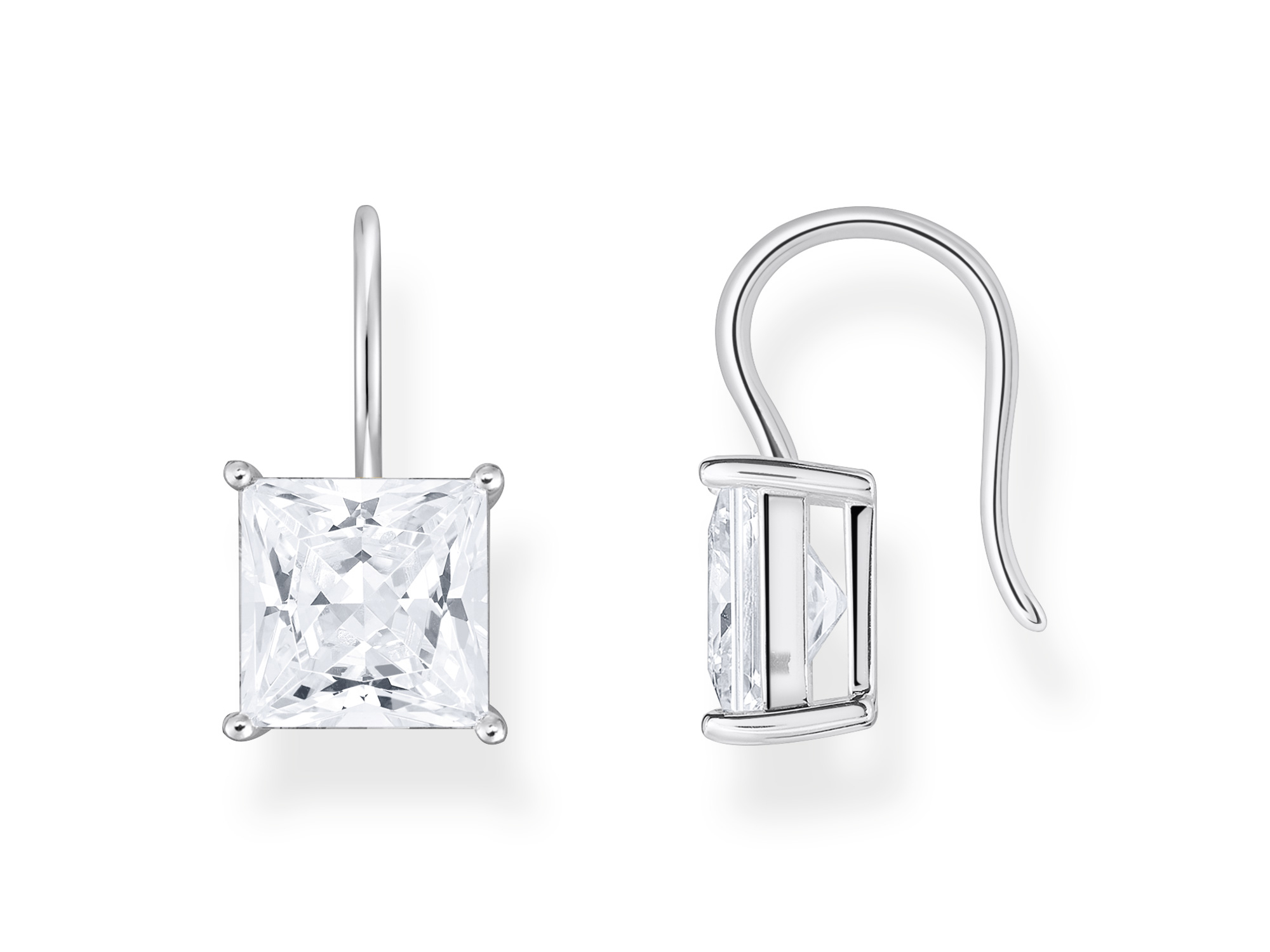 Thomas Sabo H2289-051-14 SPARKLING WHITE Ohrringe - Weiß - Silber + Zirkonia - Weiß Thomas Sabo Ohrringe in Weiß aus Silber mit funkelnden Zirkonia in quadratischer Form für einen eleganten Look, ideal für besondere Anlässe oder den Alltag.