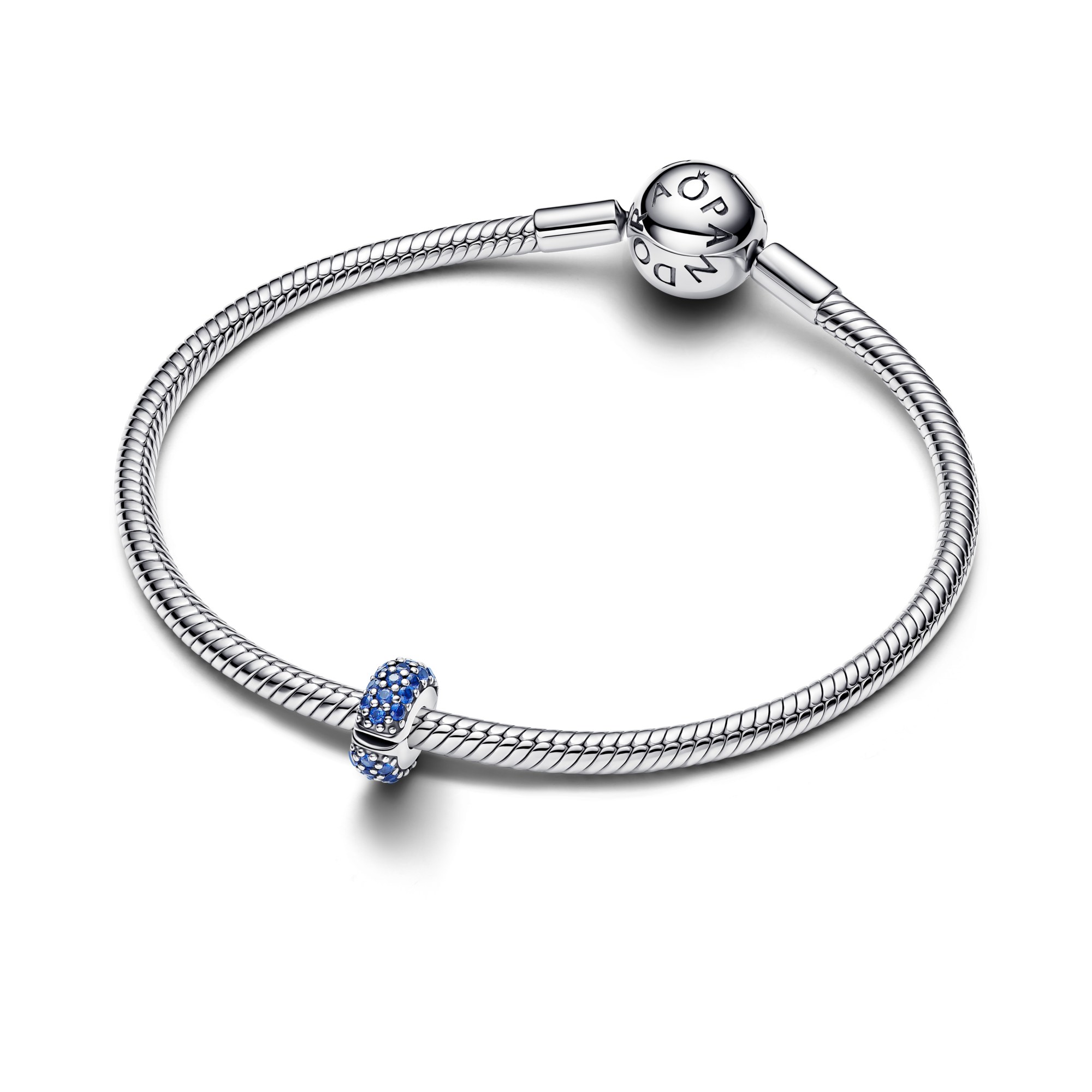 Pandora Königsblauer Stein CLIP Charm - Silber synth. Kristall - Blau – Ansicht 3