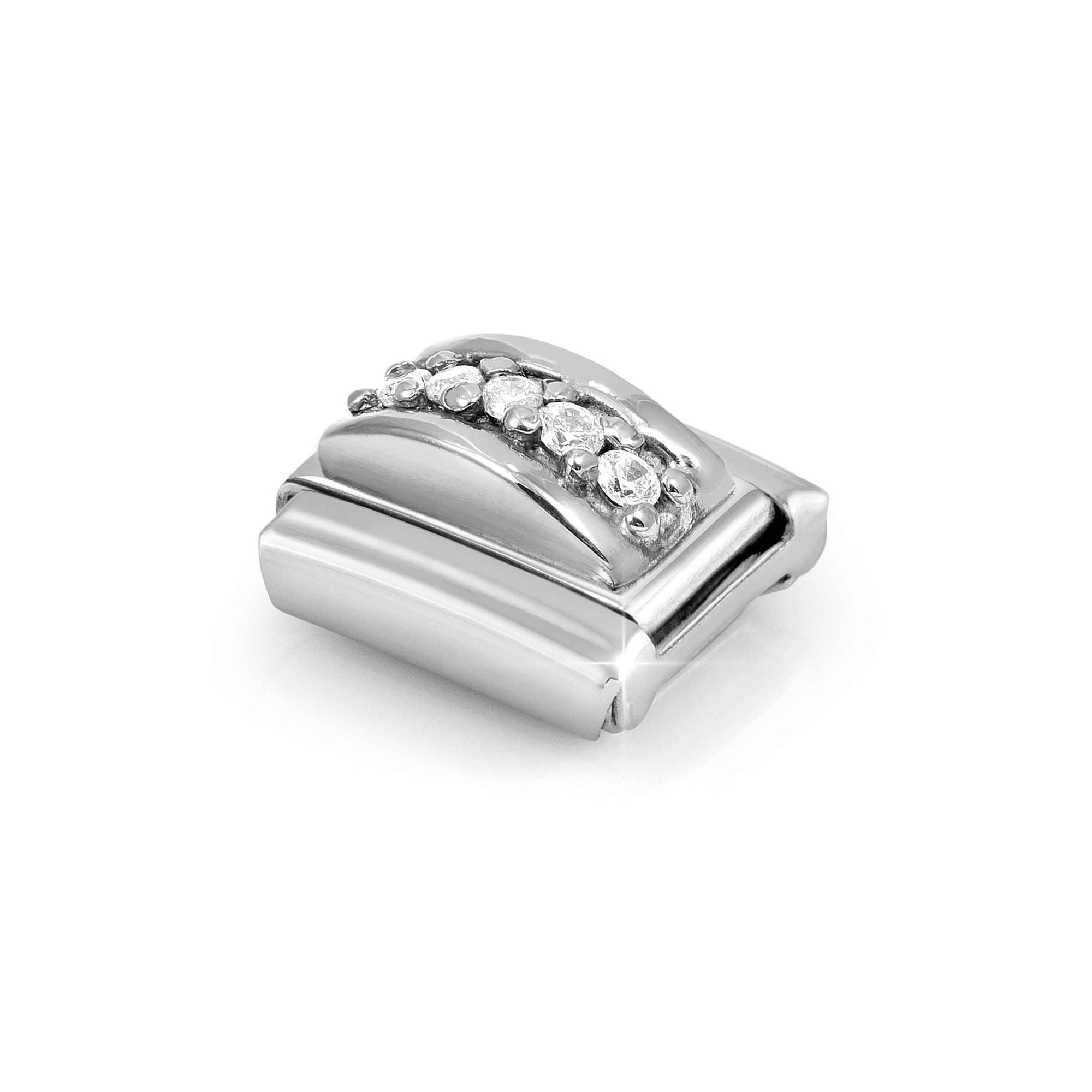Nomination Classic Sterling Silber charm - Pavé-Relief - Zirkonia – Ansicht 5