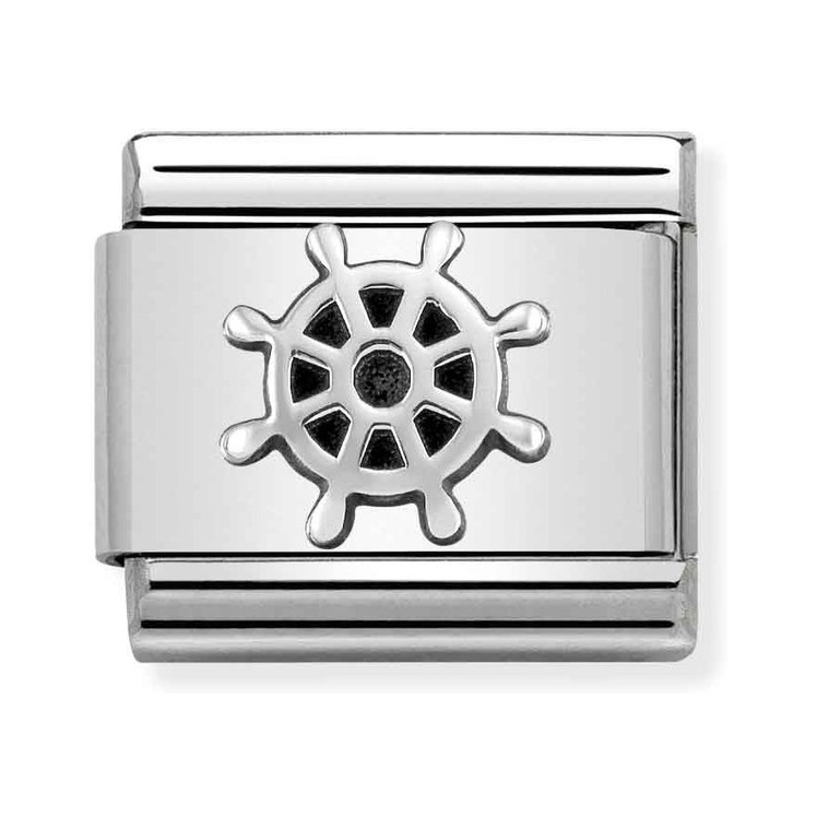 Nomination Composable Classic Charm Steuerrad - Edelstahl, Sterling Silber