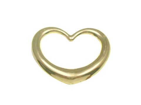 Durchlaufherz Gold Herzanhänger HERZ LOVE 2,3 cm, aus hochwertigem Gold gefertigt, angezeigt in glänzender Optik, ideal als zeitloses Schmuckstück oder Geschenk.