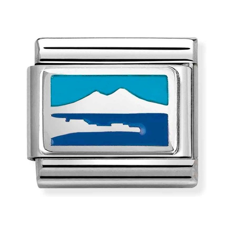 Nomination Composable Classic Charm Vesuv - Edelstahl, Silber 925, Emaille