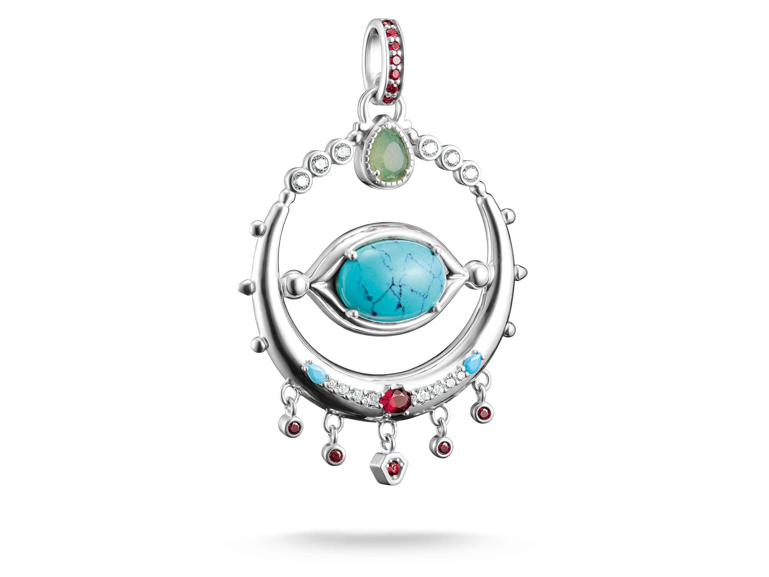 Thomas Sabo PE985-405-17 ELYNDRA Anhänger - Sterling Silber & imit. Türkis & Zirkonia - Türkis