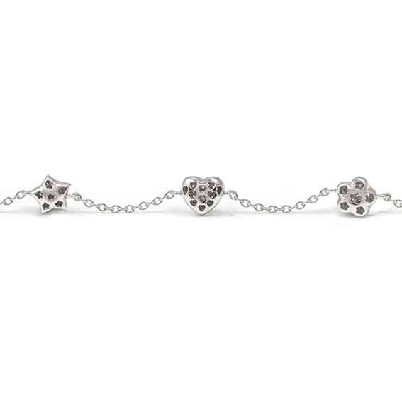 Nomination LIFEPOETRY Armband aus Sterling Silber & Zirkonia in Pavé-Fassung besetzte Schmuckelemente - Symbol-Mix - rhodiniert – Ansicht 5