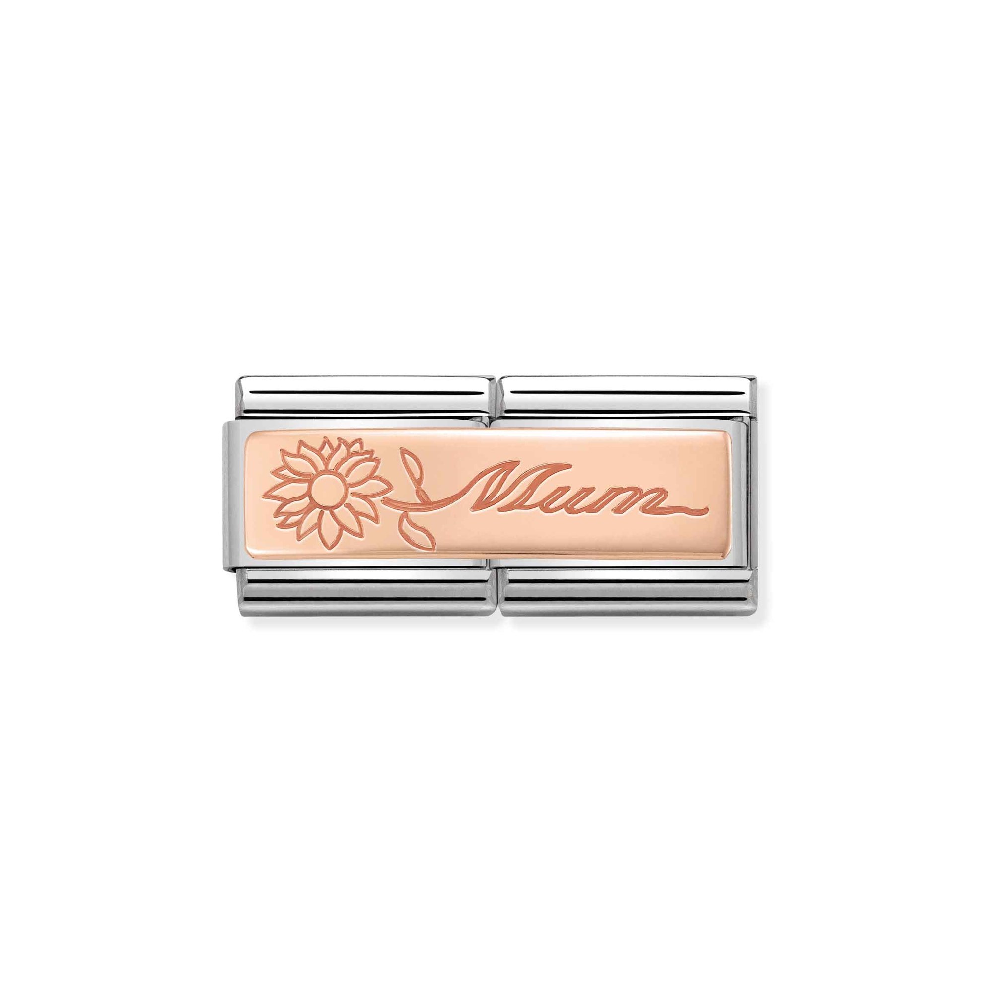 Nomination Composable Classic Charm Double Mum mit Blume - Edelstahl, Roségold