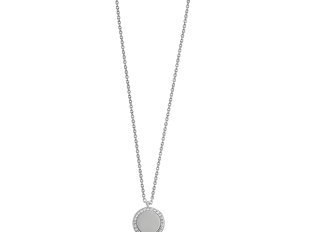 Xenox Sterling Silber Kette XS6089 mit CLASSIC CIRCLE Design, in der Länge von 40-45 cm, feine Karreekette mit einem eleganten Anhänger. Ideal für stilvolle Anlässe.