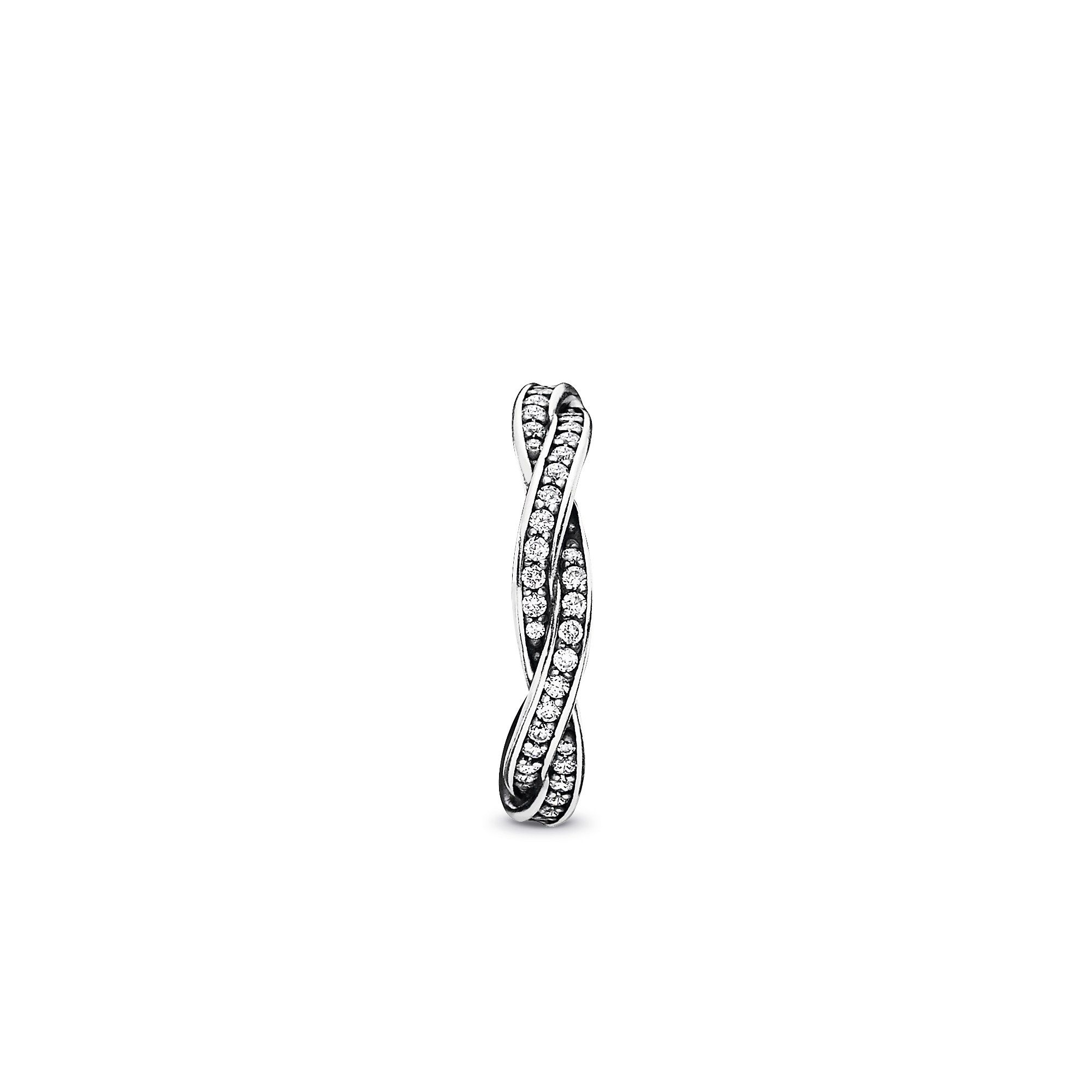 PANDORA verflochtener Silberring mit Zirkonia – Ansicht 2