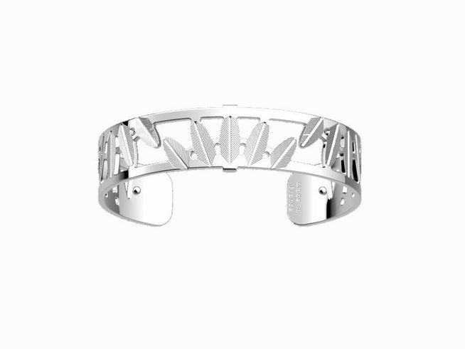 Silberner Armreif von Les Georgettes mit filigranem, floralem Design und einer Breite von 14 mm, Modell MAÂT 7035487. Ideal für ein elegantes Accessoire.