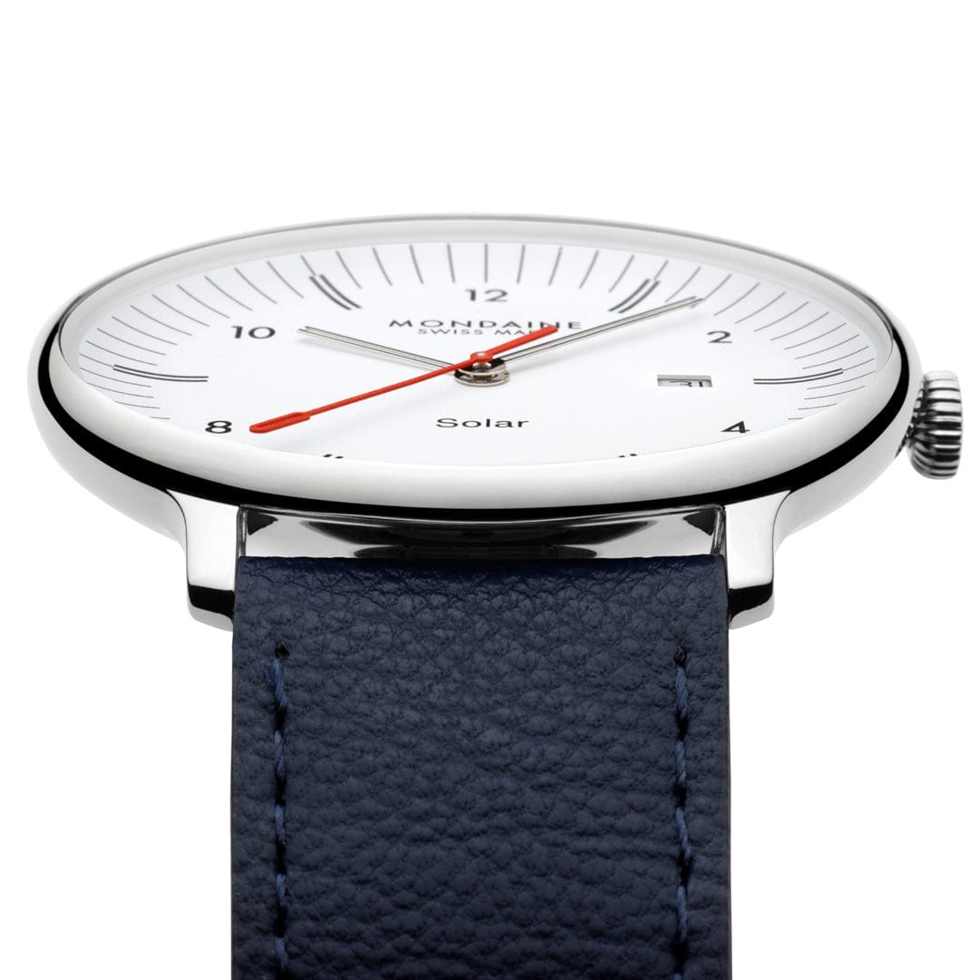 Mondaine Uhr MLE.41910.LDV - Doppio Big - SOLAR - Blau - 41 mm – Ansicht 3
