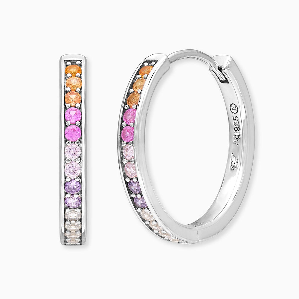 Engelsrufer ERE-WARM-ZIM-CR-21 WARM Creole Regenbogen mit Zirkonia Multicolor - Silber rhodiniert – Ansicht 2